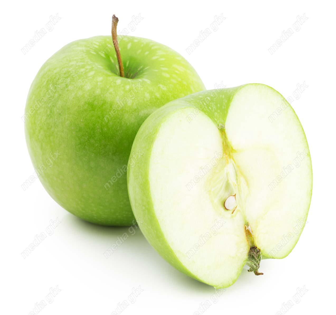 عکس با کیفیت سیب سبز پس زمینه سفید  MJ004830