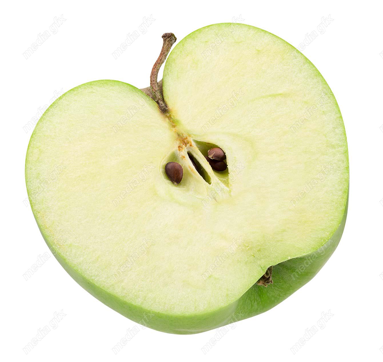 عکس با کیفیت سیب سبز پس زمینه سفید  MJ004833