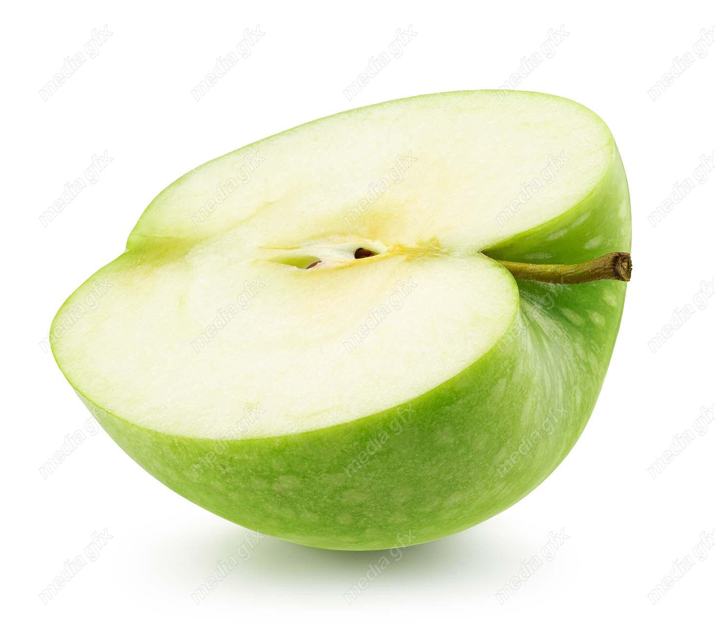 عکس با کیفیت سیب سبز پس زمینه سفید  MJ004836