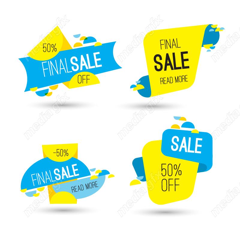 دانلود طرح وکتور استیکر و لیبل فروش و تخفیف شگفت انگیز MV004851