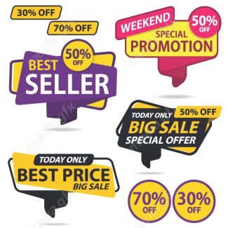 دانلود طرح وکتور استیکر و لیبل فروش و تخفیف شگفت انگیز MV004853