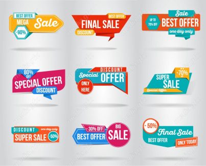 دانلود طرح وکتور استیکر و لیبل فروش و تخفیف شگفت انگیز MV004854