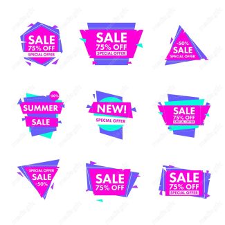 دانلود طرح وکتور استیکر و لیبل فروش و تخفیف شگفت انگیز MV004856