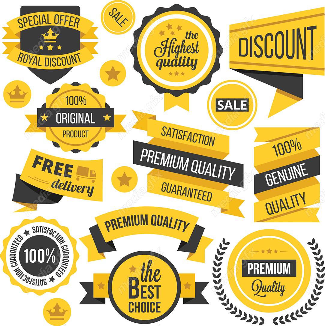 وکتور طرح لیبل و برچسب تخفیف شگفت انگیز و ویژه MV004860