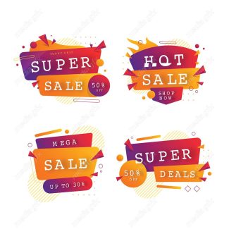 وکتور طرح لیبل و برچسب تخفیف شگفت انگیز و ویژه MV004865