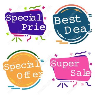 وکتور طرح لیبل و برچسب تخفیف شگفت انگیز و ویژه MV004867