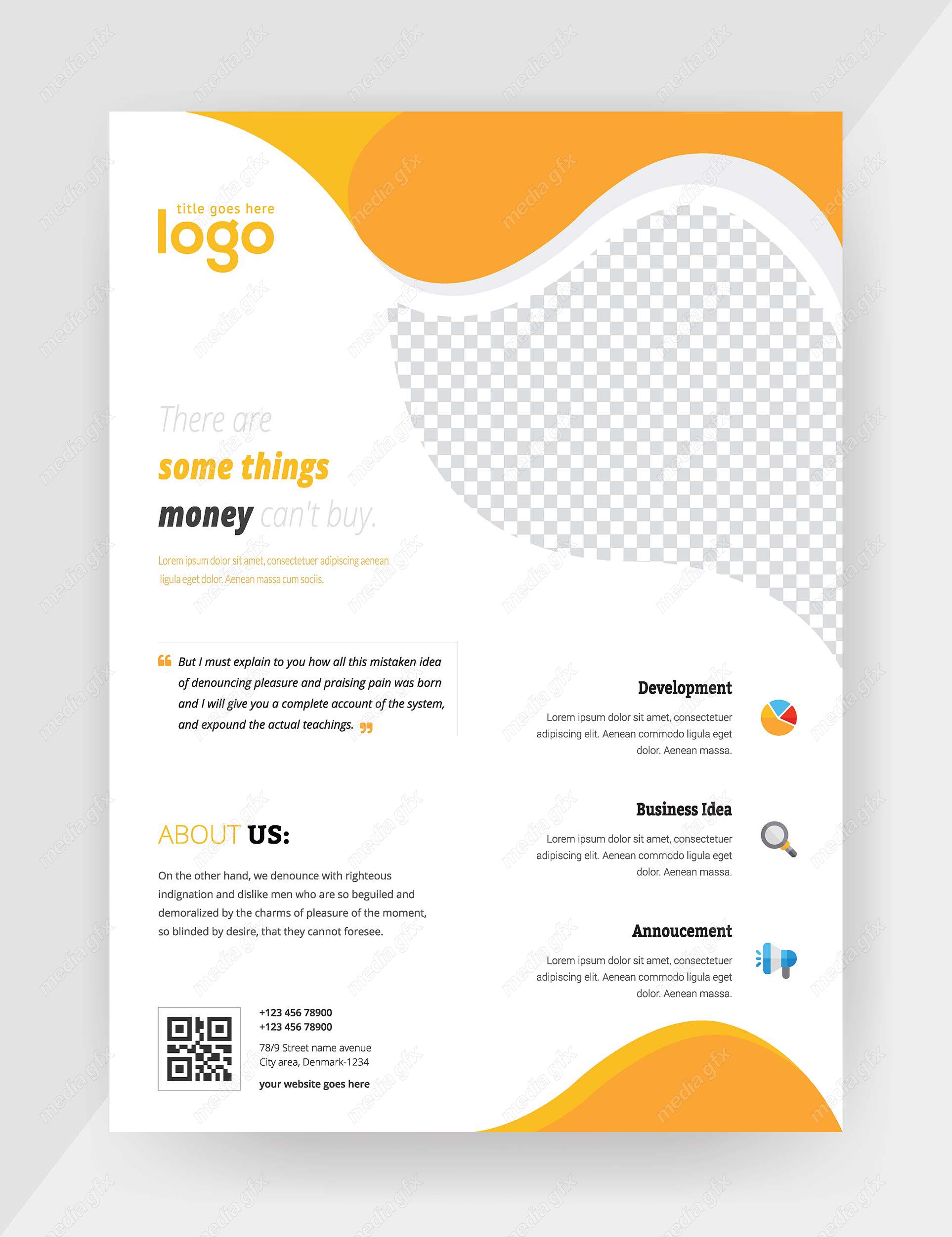 وکتور طرح آماده تراکت، پوستر و فلایر خلاقانه و مدرن MV004869