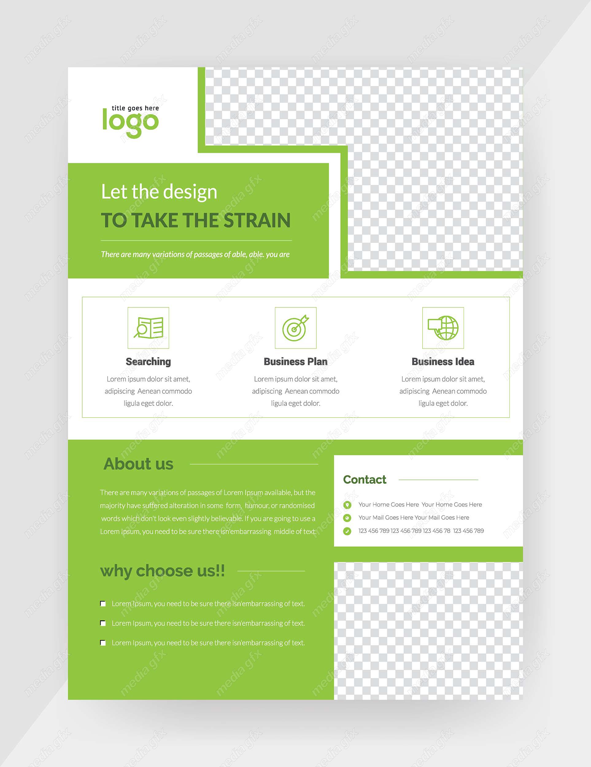 وکتور طرح آماده تراکت، پوستر و فلایر خلاقانه و مدرن MV004873