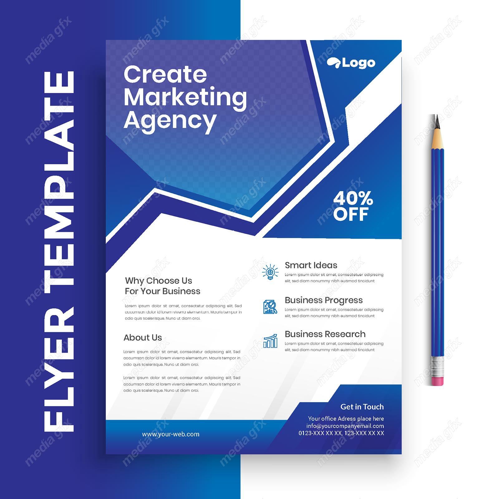 وکتور طرح آماده تراکت، پوستر و فلایر خلاقانه و مدرن MV004878