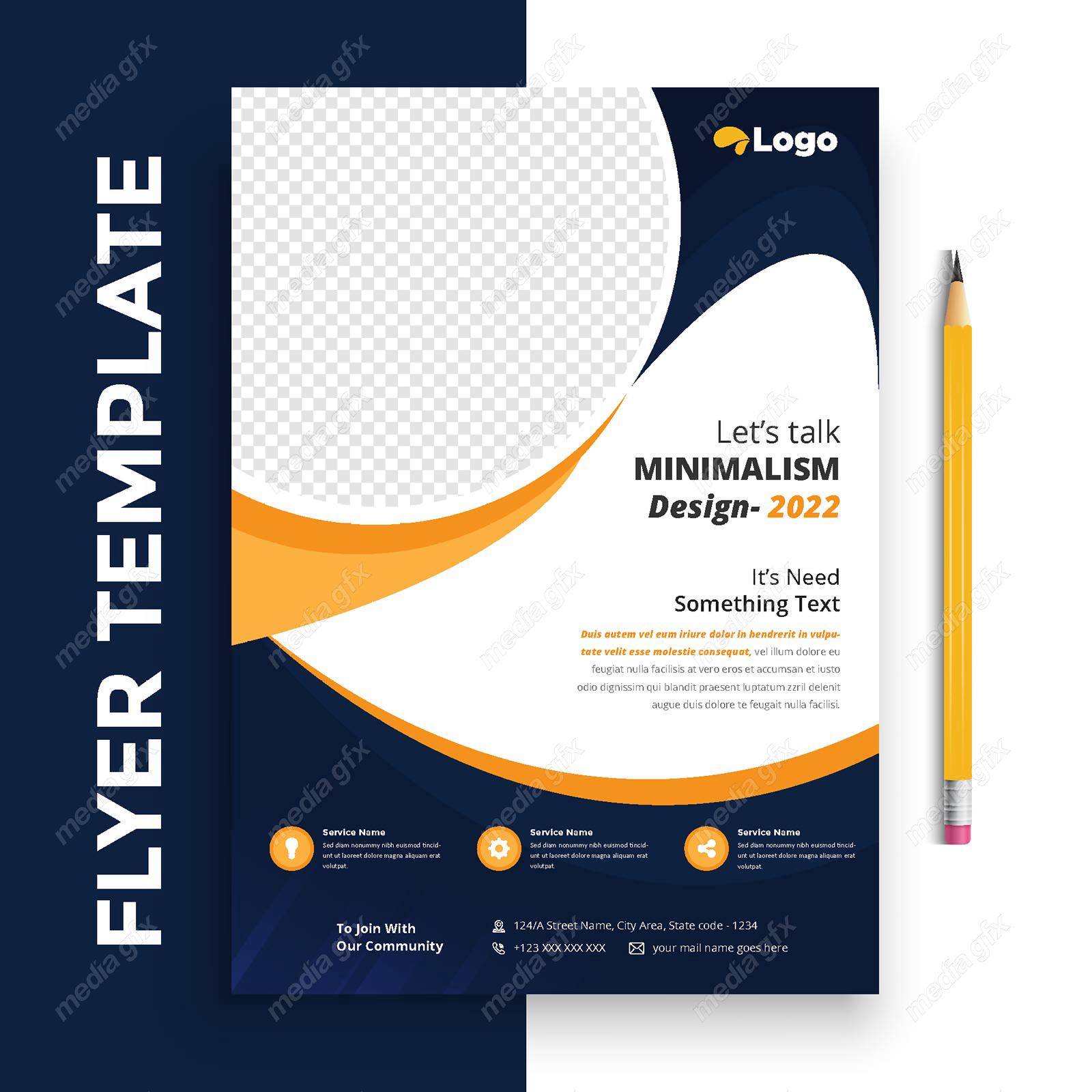 وکتور طرح آماده تراکت، پوستر و فلایر خلاقانه و مدرن MV004881