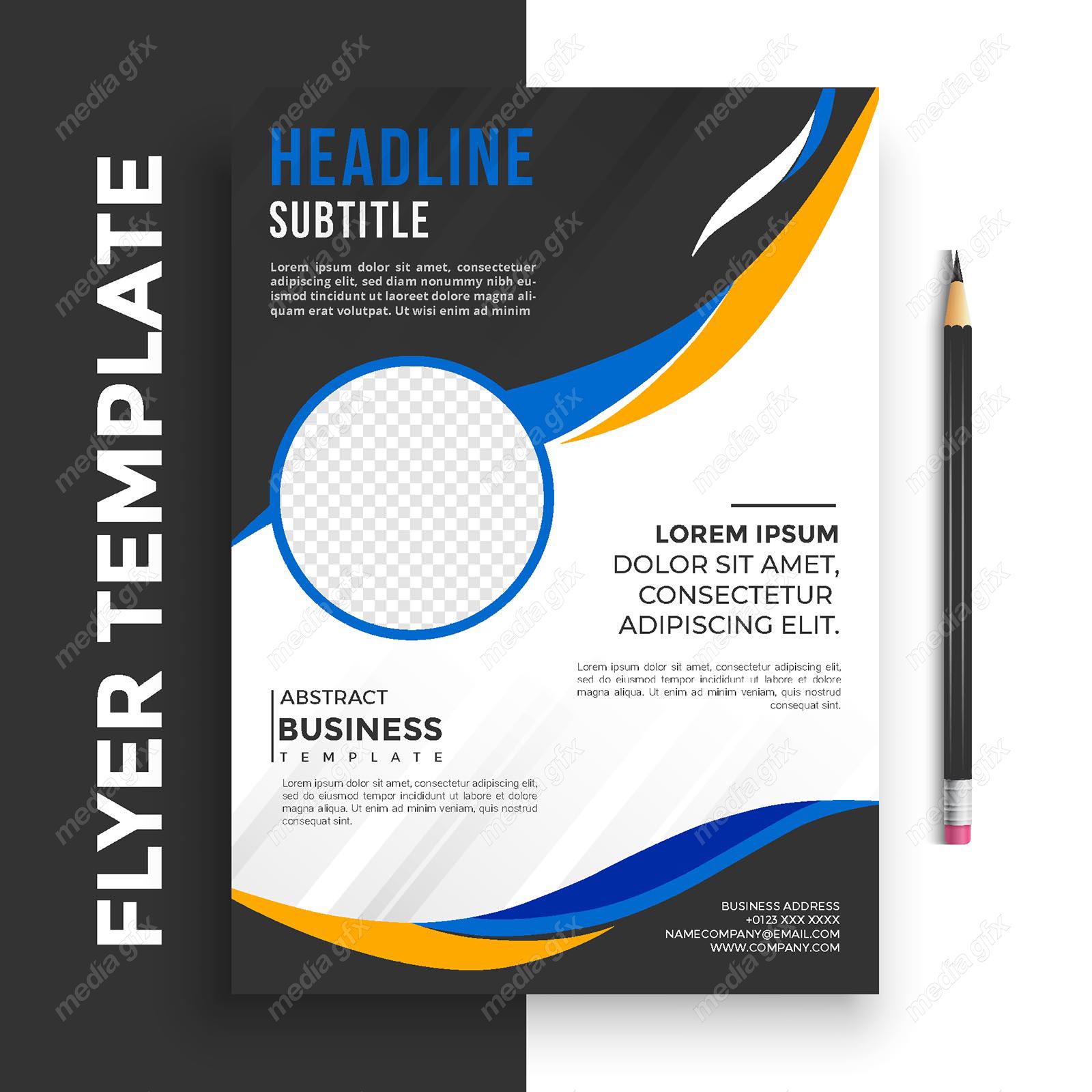 وکتور طرح آماده تراکت، پوستر و فلایر خلاقانه و مدرن MV004891