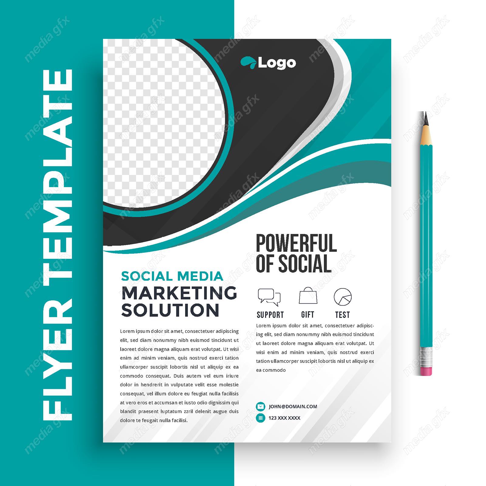 وکتور طرح آماده تراکت، پوستر و فلایر خلاقانه و مدرن MV004892