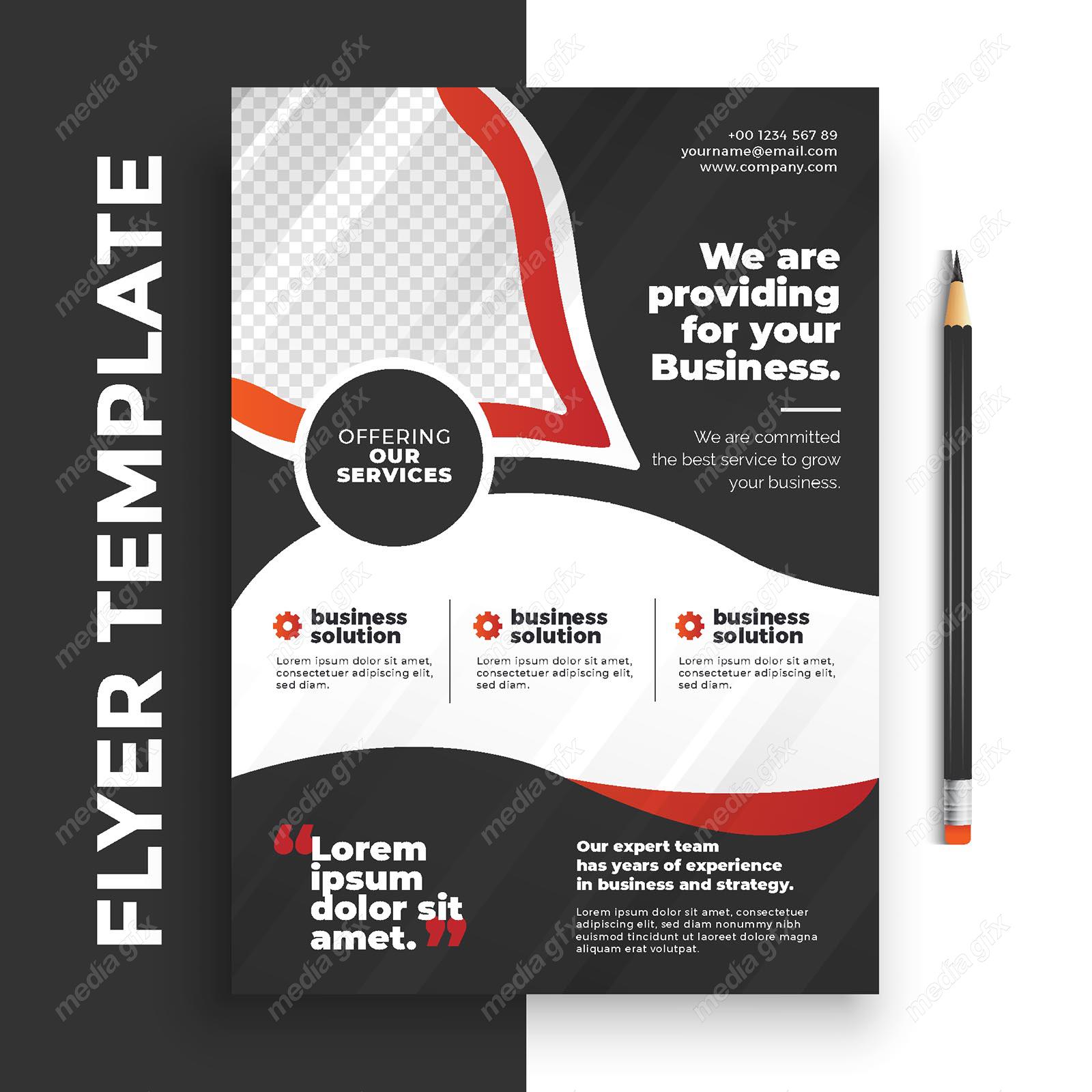 وکتور طرح آماده تراکت، پوستر و فلایر خلاقانه و مدرن MV004893