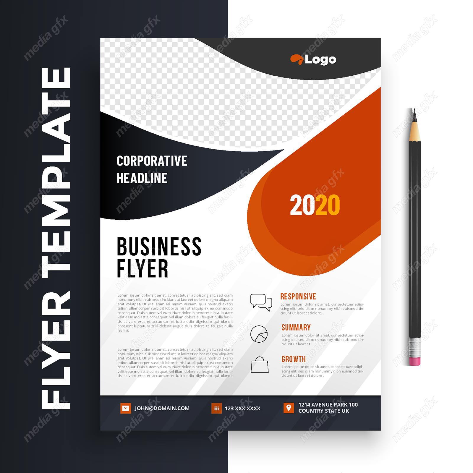 وکتور طرح آماده تراکت، پوستر و فلایر خلاقانه و مدرن MV004896