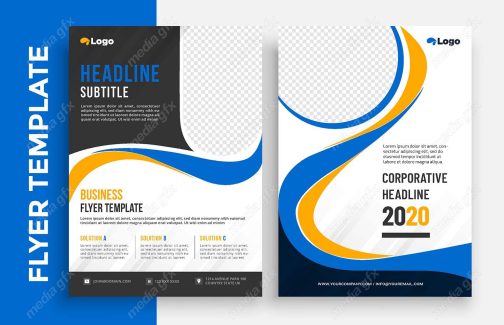 وکتور تمپلیت آماده فلایر تراکت شیک و خلاقانه پشت و رو MV004922