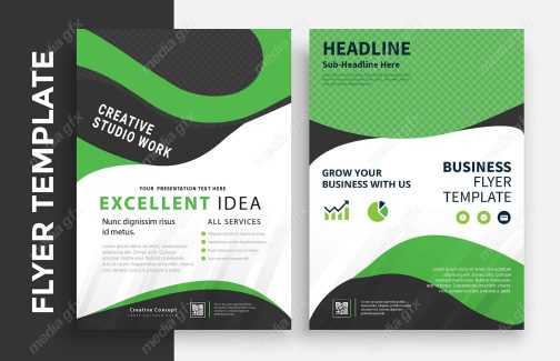 وکتور تمپلیت آماده فلایر تراکت شیک و خلاقانه پشت و رو MV004925