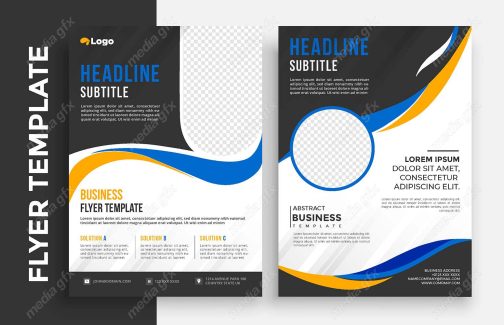 وکتور تمپلیت آماده فلایر تراکت شیک و خلاقانه پشت و رو MV004942