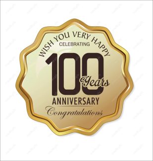 وکتور طرح لیبل طلایی سالگرد 100 سالگی شیک و لاکچری MV004977