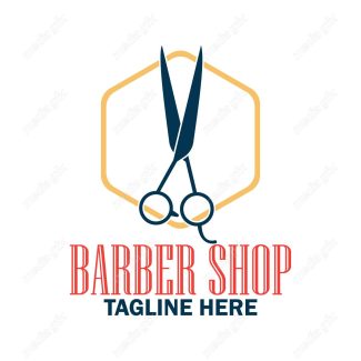 وکتور طرح لوگوی آرایشگر و آرایشگاه و سلمونی مردانه MV004998