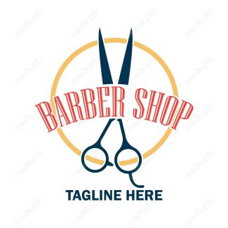 وکتور طرح لوگوی آرایشگر و آرایشگاه و سلمونی مردانه MV004999