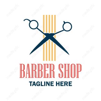 وکتور طرح لوگوی آرایشگر و آرایشگاه و سلمونی مردانه MV005002