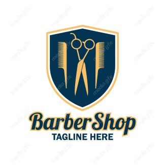 وکتور طرح لوگوی آرایشگر و آرایشگاه و سلمونی مردانه MV005005