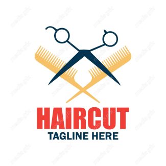 وکتور طرح لوگوی آرایشگر و آرایشگاه و سلمونی مردانه MV005006