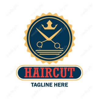 وکتور طرح لوگوی آرایشگر و آرایشگاه و سلمونی مردانه MV005007