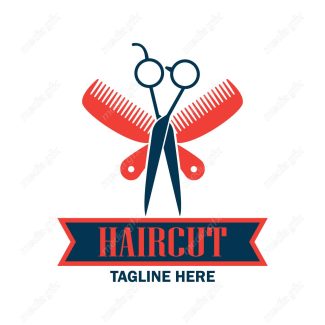 وکتور طرح لوگوی آرایشگر و آرایشگاه و سلمونی مردانه MV005012