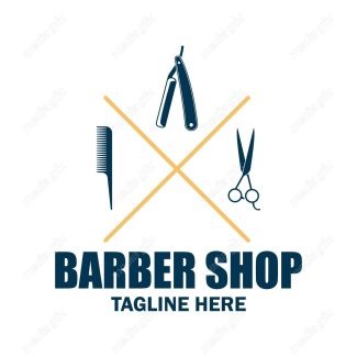 وکتور طرح لوگوی آرایشگر و آرایشگاه و سلمونی مردانه MV005015