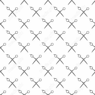 وکتور طرح پترن آرایشگری قیچی باز شده MV005046