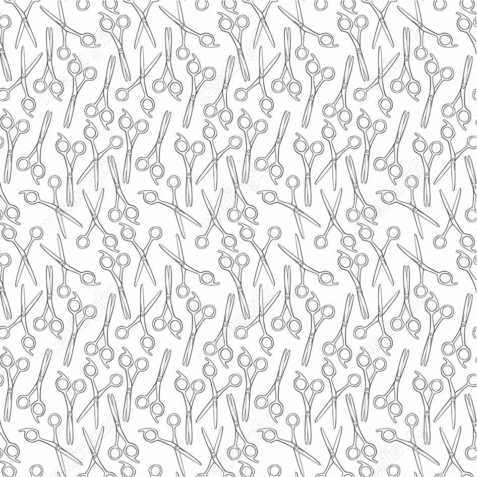 وکتور طرح پترن خطی قیچی آرایشگری MV005052