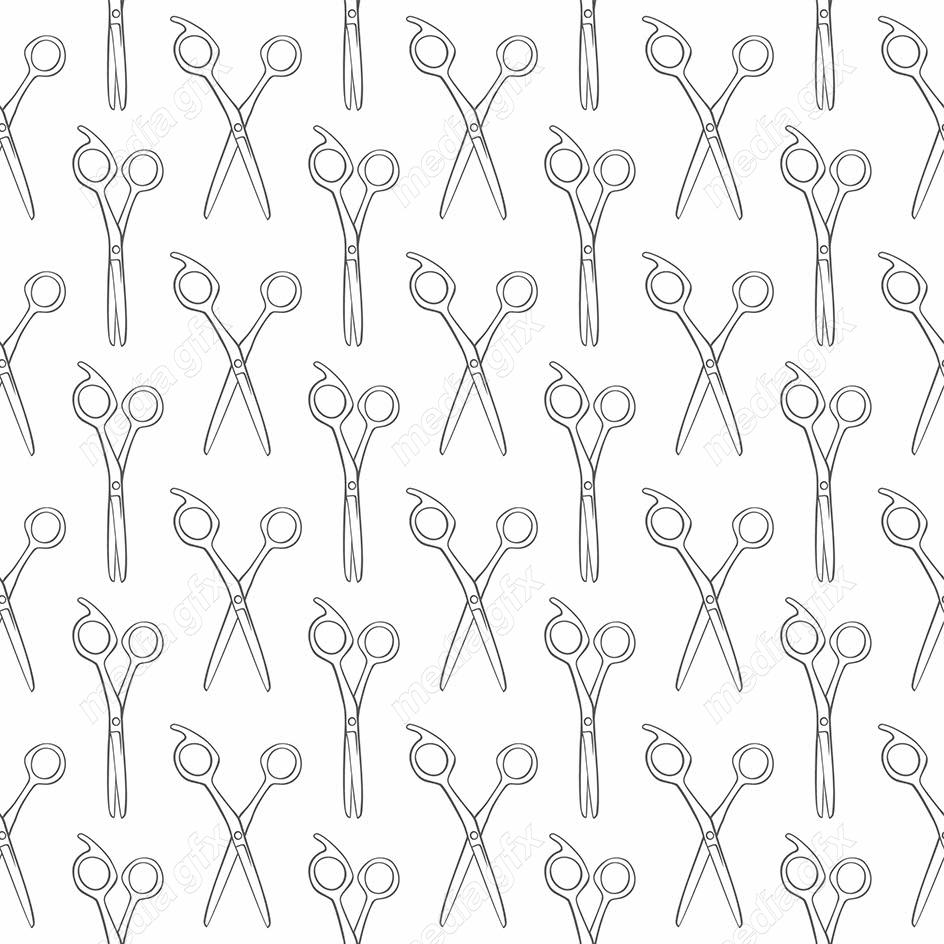 وکتور طرح پترن خطی قیچی باز و بسته MV005053