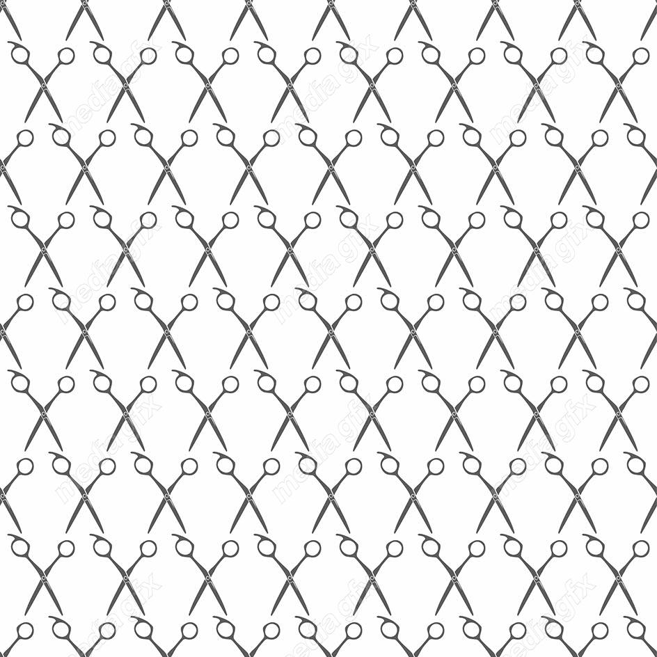 وکتور طرح پترن قیچی آرایشگری MV005059