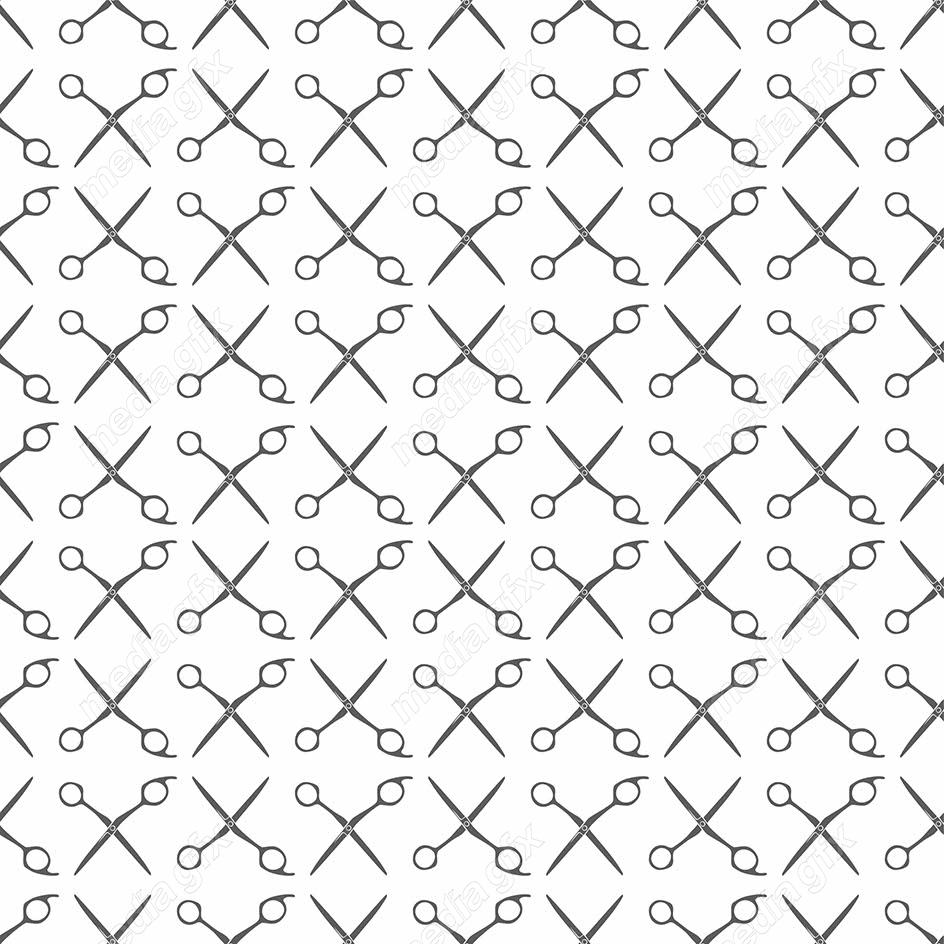 وکتور طرح پترن قیچی آرایشگری باز MV005057