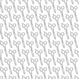 وکتور طرح پترن قیچی آرایشگری مینیمال MV005058