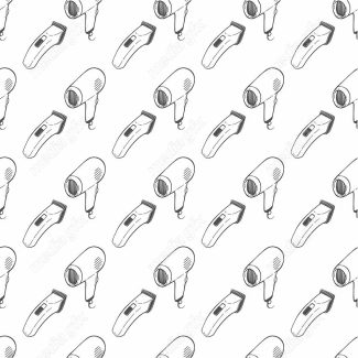 وکتور طرح پترن ماشین اصلاح و سشوار آرایشگری MV005064