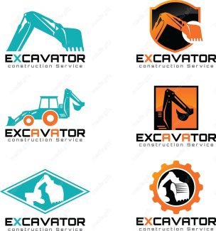 وکتور لوگوی معدن، بیل مکانیکی و بولدوزر  MV005070