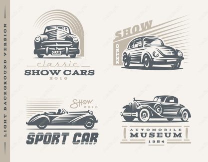 وکتور طرح لوگوی ماشین یا خودروی قدیمی و نوستالژیک MV005095