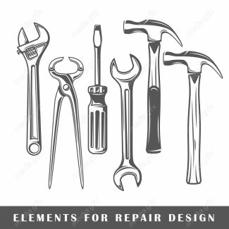 وکتور ابزار – آچار فرانسه، چک کش، پیچ گوشتی و انبر MV005116