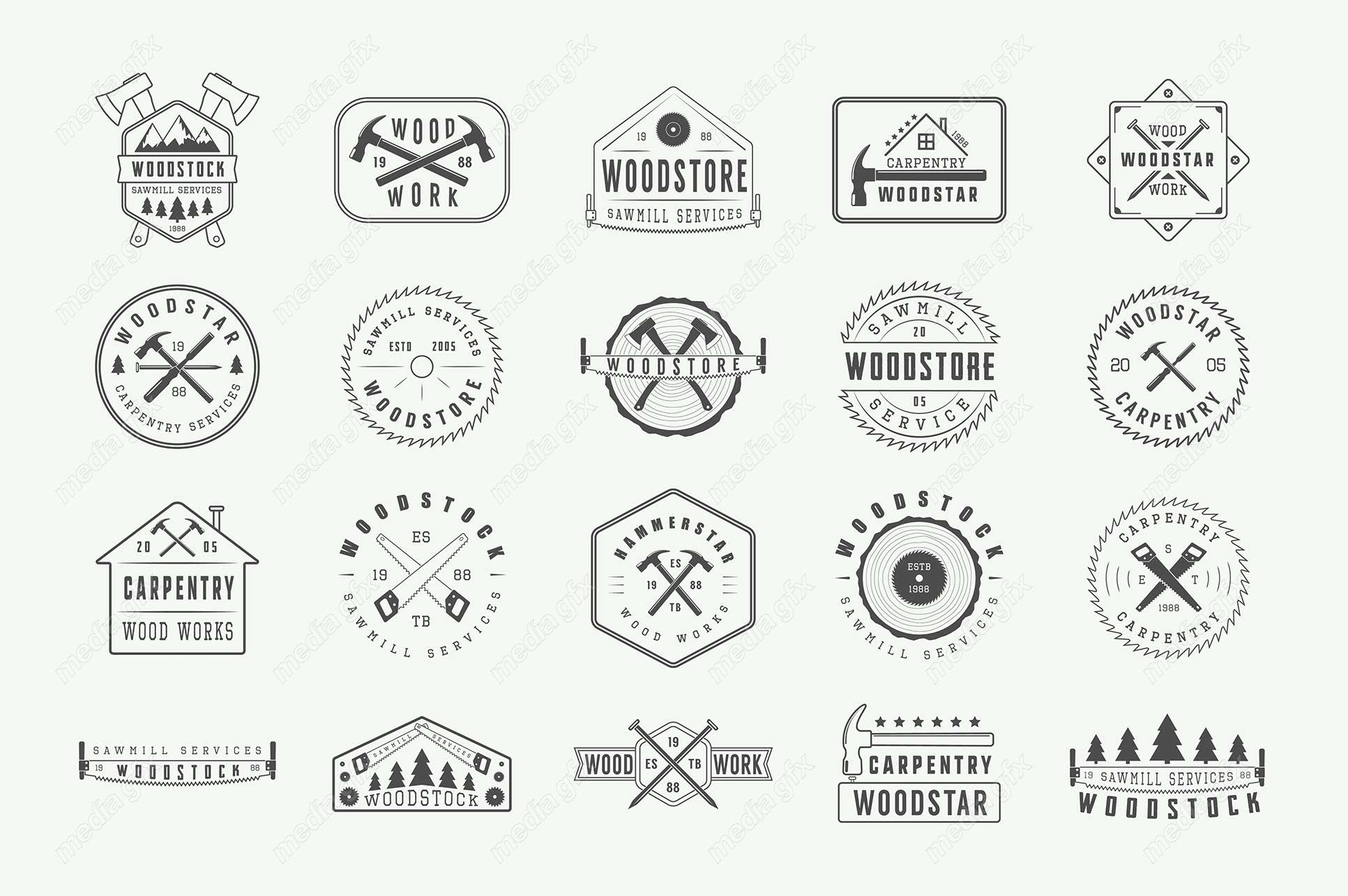 وکتور طرح لوگوی نجاری MV005127