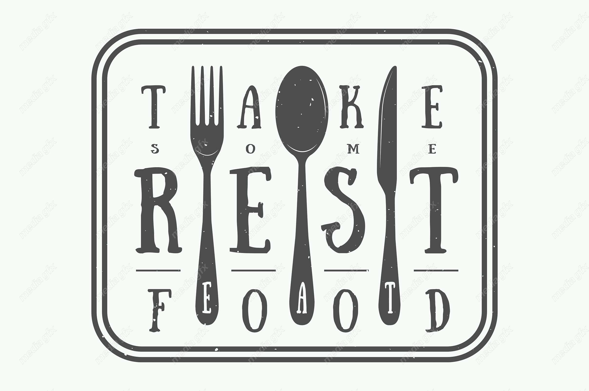 وکتور طرح لوگوی رستوران و آشپزخانه MV005129