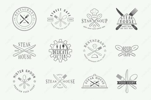 وکتور طرح لوگوی رستوران و آشپزخانه MV005131