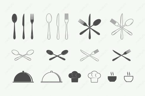 وکتور طرح لوگوی رستوران و آشپزخانه MV005132