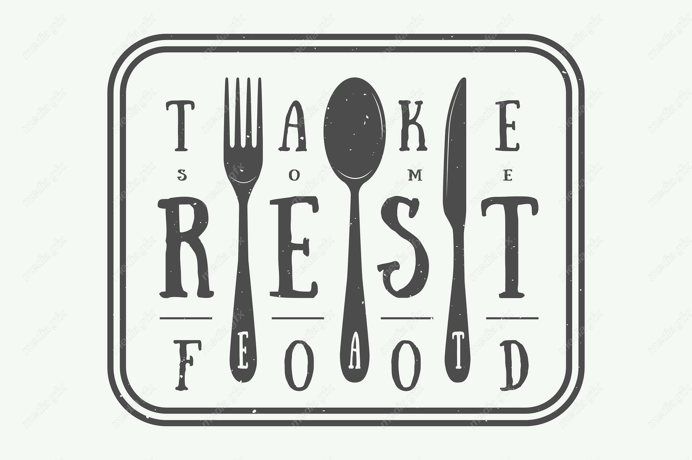 وکتور طرح لوگوی رستوران و آشپزخانه MV005134