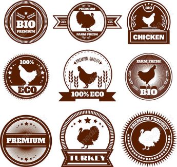 وکتور طرح لوگو و لیبل مرغ و خروس و مرغداری MV005155