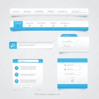 وکتور تب و منو وب سایت دانلود رایگان  MV005280