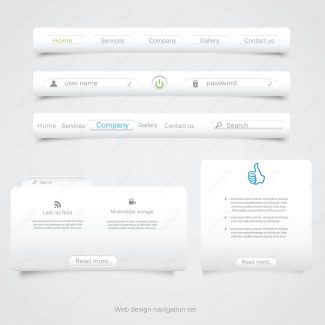 وکتور تب و منو وب سایت دانلود رایگان  MV005281