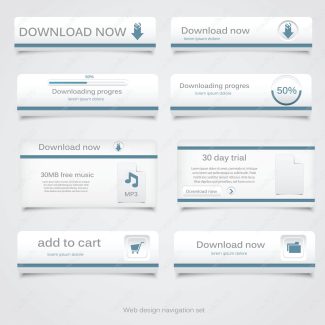 وکتور تب و منو وب سایت دانلود رایگان  MV005282