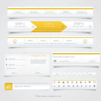 وکتور تب و منو وب سایت دانلود رایگان  MV005283